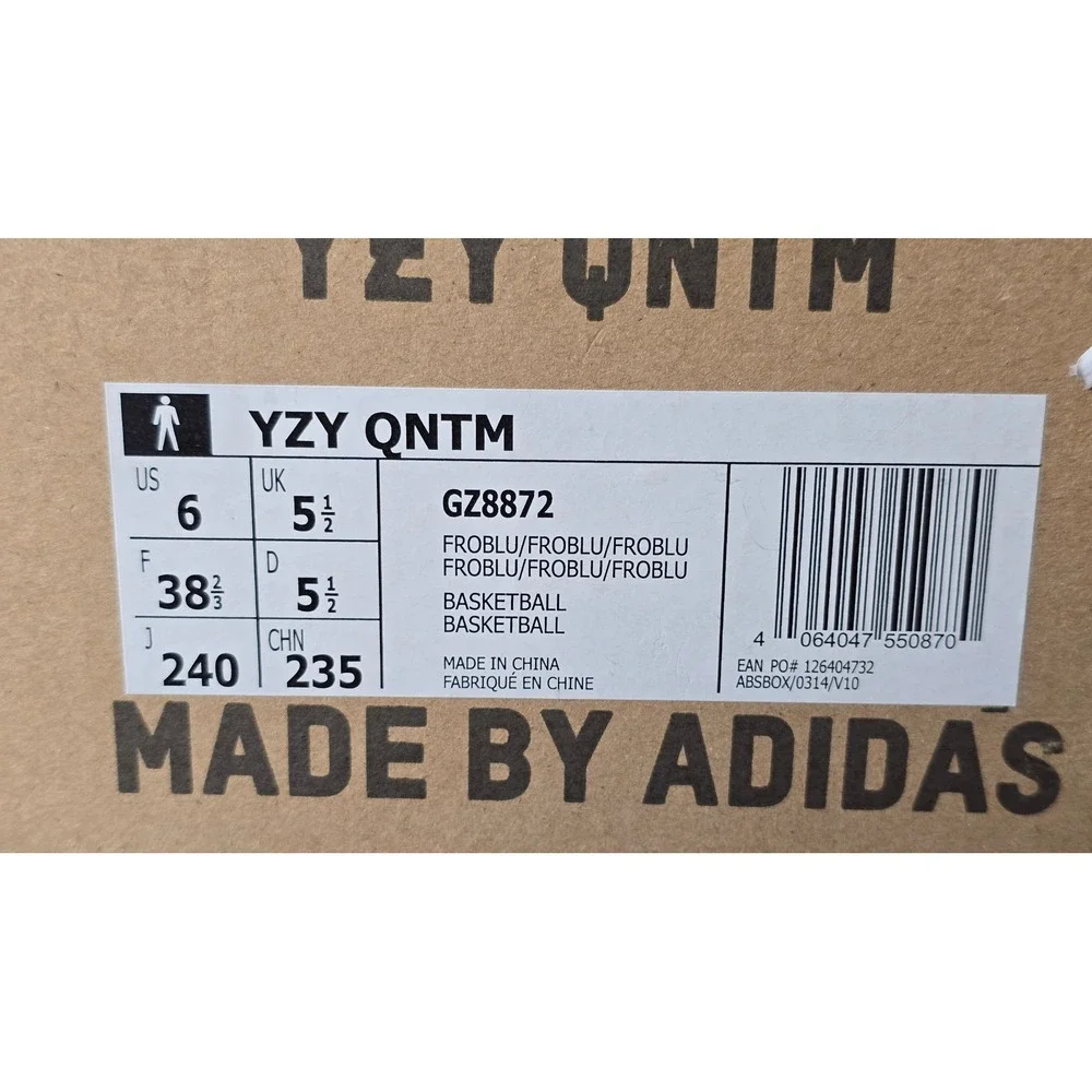 Adidas Yeezy QNTM Sz 6 Teal Blue Sneakers Athletic Lifestyle Shoes small flaw‎
